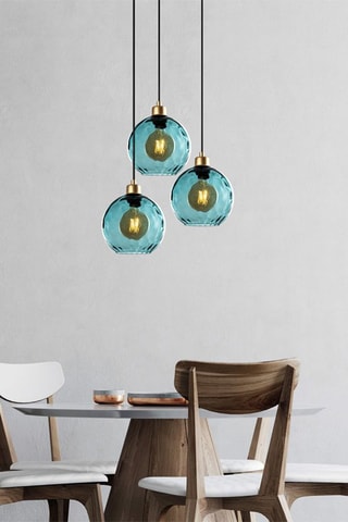 Suspension Benek - Turquoise - 3 x 40 W