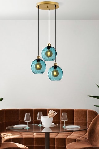 Suspension Benek - Turquoise - 3 x 40 W