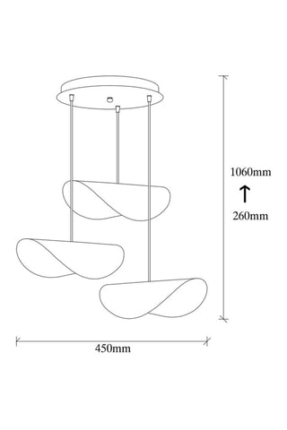 Suspension Sivani - Blanc et doré