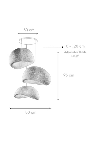 Suspension - Gris foncé - 3 x 40 W