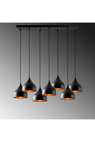 Suspension Tattoo - Noir et doré - 7 x 60 W