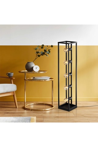 Lampadaire - Noir - 5 x 40 W - 102 cm