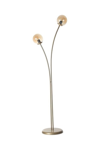 Lampadaire Rose - Doré et transparent