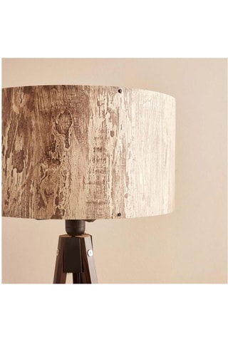 Lampadaire en bois AYD-3449 - Beige et marron - 60 W