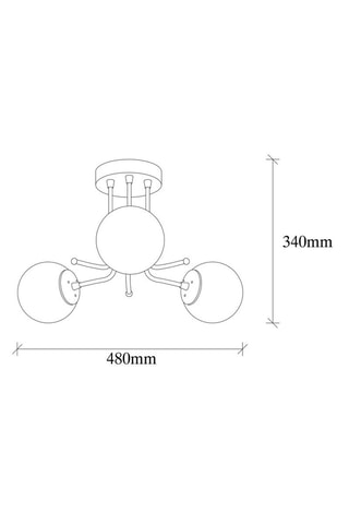Suspension  - Doré - 3 x 100 W