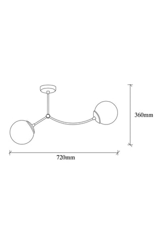 Suspension Kromozom 1011 - Blanc et noir - 2 x 40 W