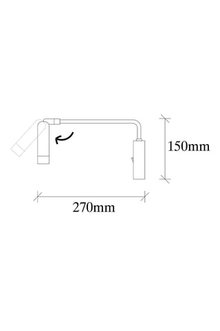 Applique murale LED - Doré - 1 W 
