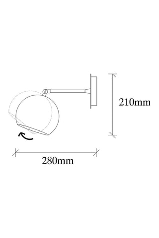 Applique murale Sivani - Noir et doré - 100 W