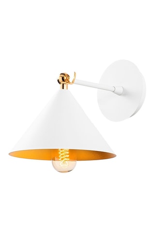 Applique murale Berceste - Blanc et doré - 60 W