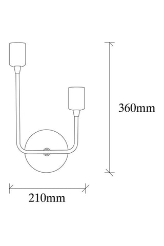 Applique murale Dolma - Noir et doré