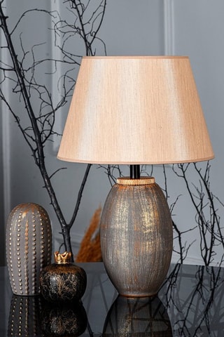 Lampe à poser TM169 - Marron et doré