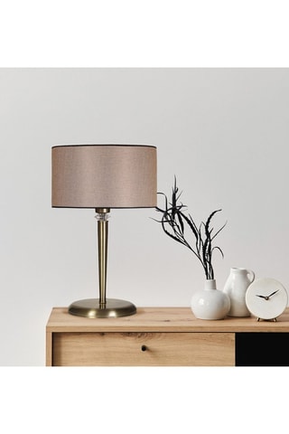Lampe à poser Maya - Beige et bronze - 60 W