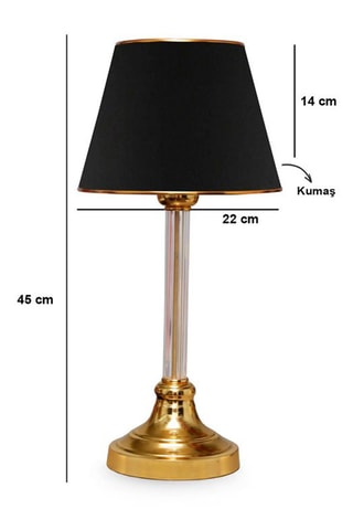 Lampe à poser Ayd - Noir et doré - 60 W