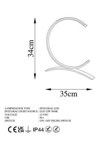 Lampe LED à poser Moon - Doré - 12 W