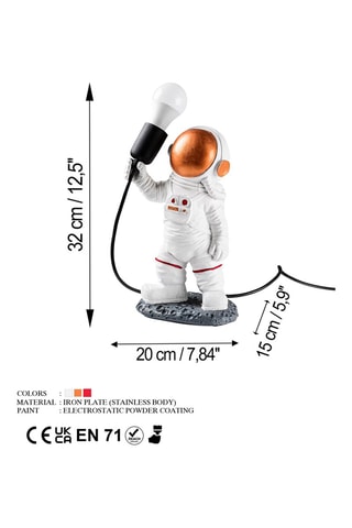 Lampe à poser - Blanc et cuivré - 7-9 W