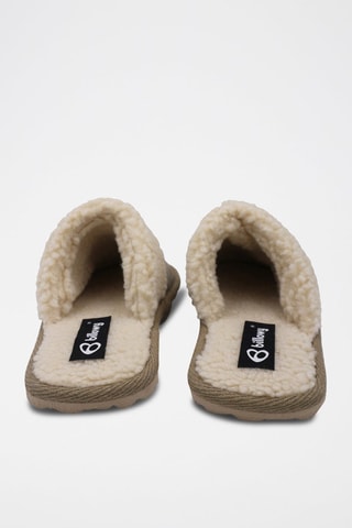 Chinelos de quarto em nobuck Matrix 
Caqui