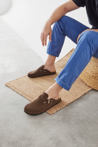 Socas de nobuck Rosso Castanho