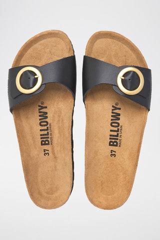 Mules em couro - Preto 