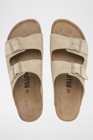 Mules em nobuck - Verde-claro