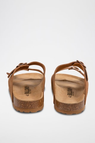 Mules em couro Rosso Camel