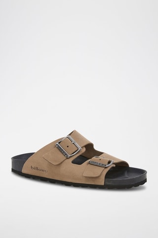 Mules em nobuck - Castanho