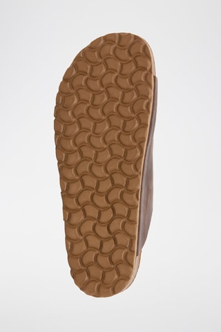 Mules em couro - Castanho