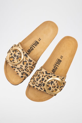 Mules Rosso Bege e castanho