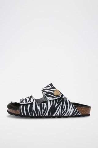 Mules Branco e preto