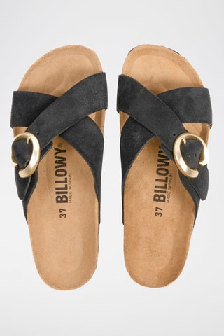 Mules de couro Rosso Preto