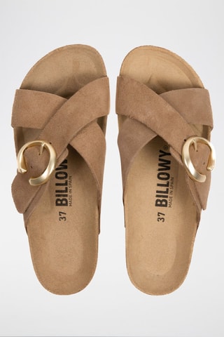 Mules de couro Rosso Castanho-claro