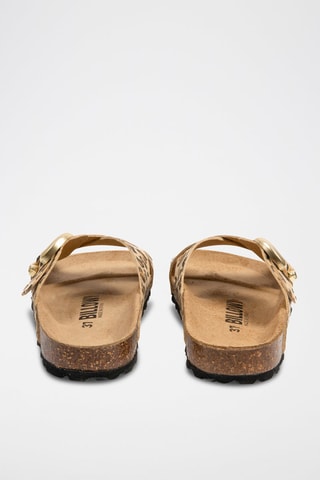 Mules Rosso Bege e castanho