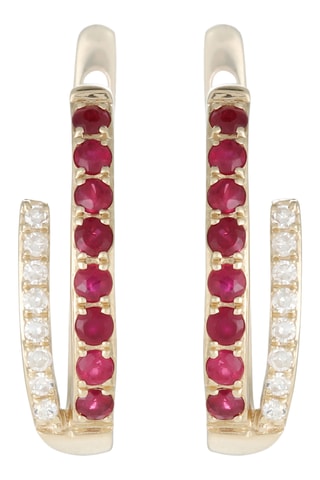 Creolen Mattie Geelgoud, Diamanten en Robijn