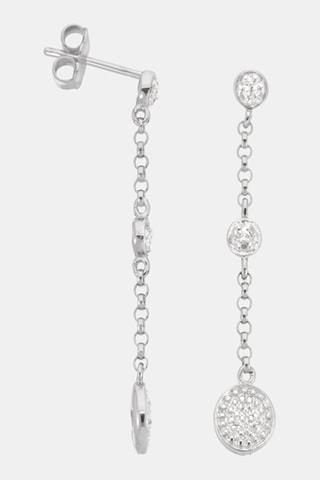 Oorbellen Trio Pendantes - Witgoud en Diamanten