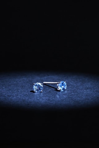 Oorbellen Single Topaze - Witgoud en Topaas