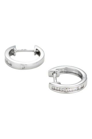 Creolen Lines Witgoud en Diamanten