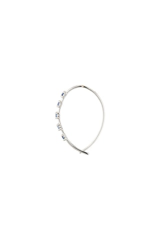 Creolen Witgoud en Saffieren 0,52 Karaat/10