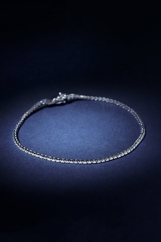 Armband Rivière -  Witgoud en Diamanten
