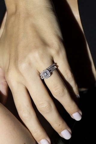 Ring Carré Somptueux - Witgoud en Diamanten