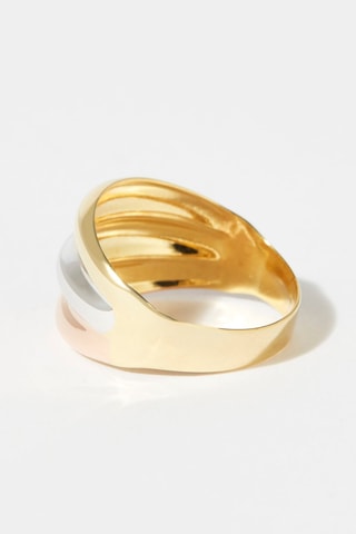 Ring Trianon Geelgoud, Roségoud  en Witgoud