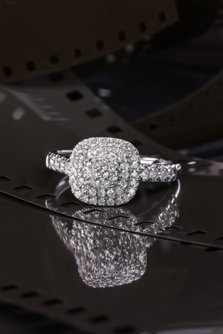 Ring Ghalia  Witgoud en Diamanten