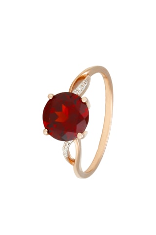 Ring Loïca  Roségoud, Diamanten en Granaat
