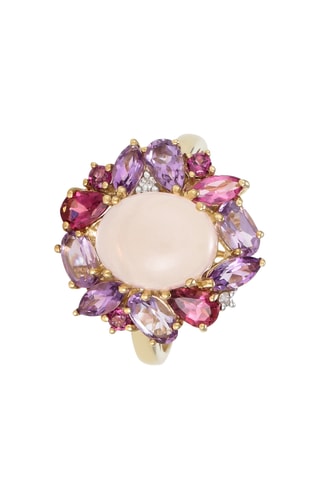 Ring Aysel Geelgoud, Diamanten en Edelstenen