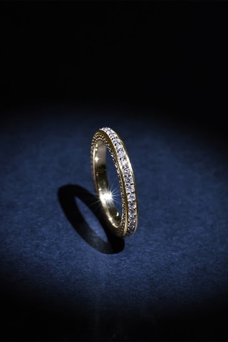 Trouwring Tris - Geelgoud en Diamanten