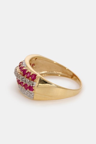 Ring Chemin de Rubis 
Geelgoud, Diamanten en Robijn