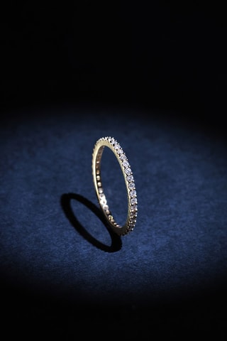 Ring Tour Complet Lumineux - Geelgoud en Diamanten