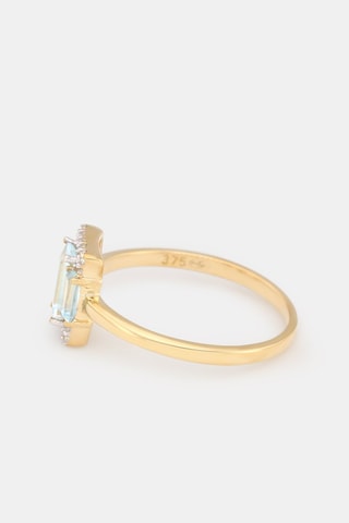 Ring Iona - Geelgoud, Diamanten en Topazen