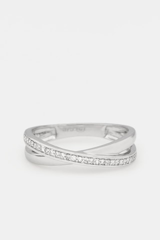 Ring Cross - Witgoud en Diamanten