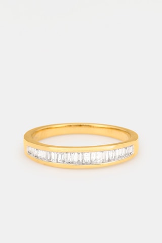 Trouwring Barrette Geelgoud en Diamanten 