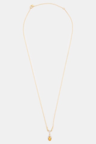 Ketting Assirala - Geelgoud, Diamanten en Citrien