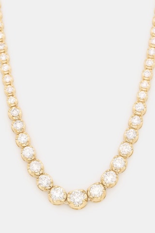 Ketting Rivière - Geelgoud en Diamanten